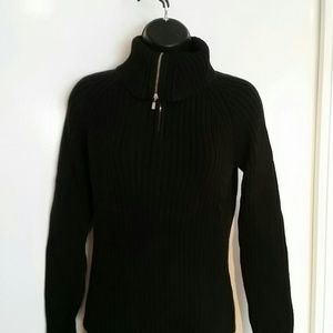 Tommy Hilfiger Womens Sweater Turtleneck Black Sm